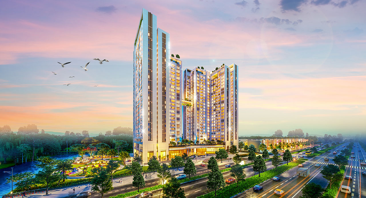 Phối cảnh tổng thể căn hộ chung cư dự án Essensia Sky đường Nguyễn Hữu Thọ chủ đầu tư Phú Long