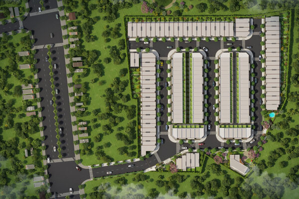 Phối cảnh tổng thể dự án nhà phố Cát Tường J-Home Bình Dương