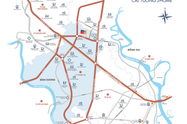 Vị trí địa chỉ dự án nhà phố Cát Tường J-Home Bình Dương