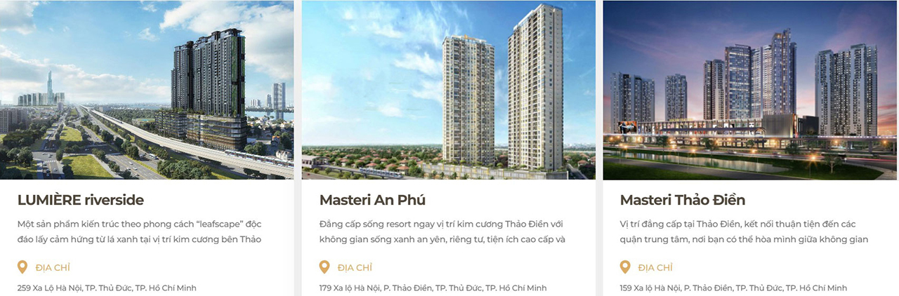 Chủ đầu tư dự án căn hộ Masteri Grand View phân khu cao tầng The Global City Quận 2