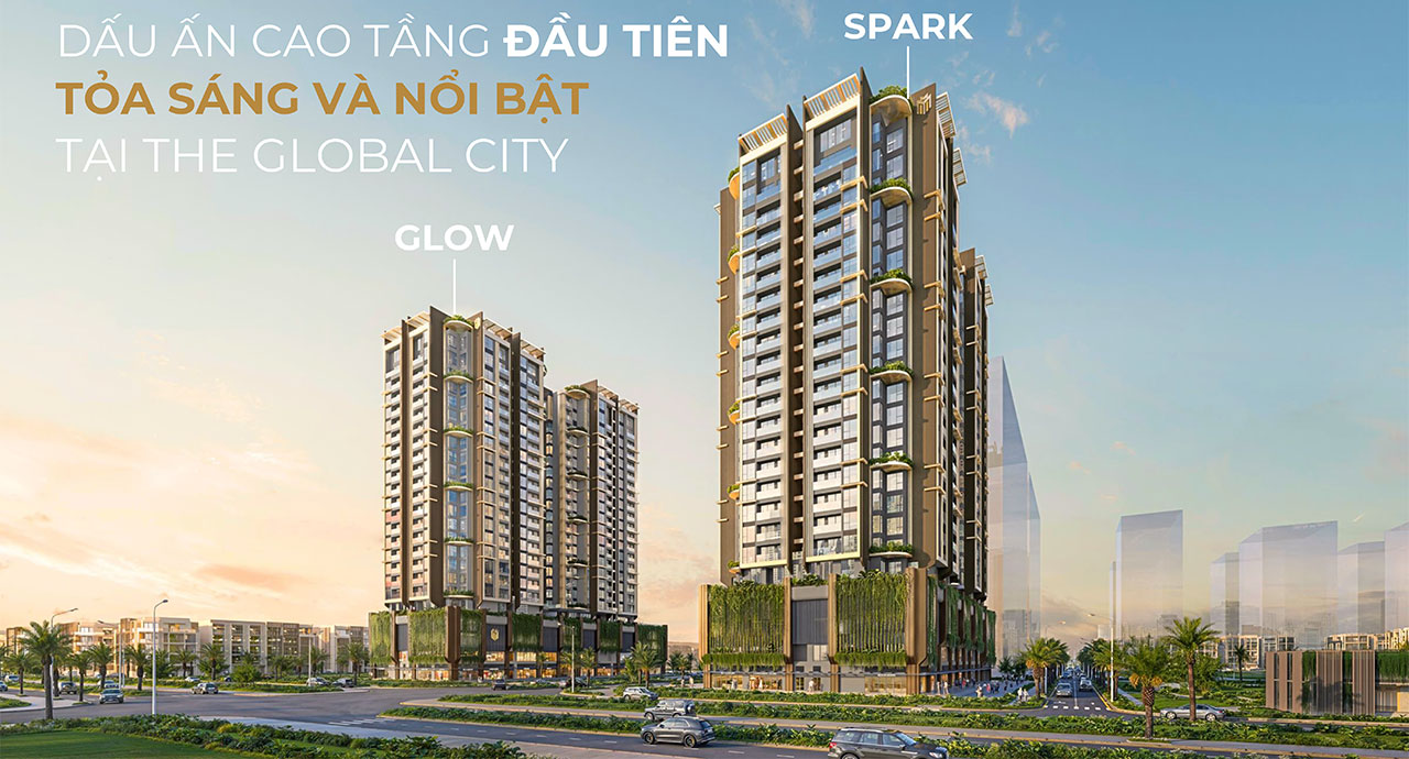 Phối cảnh tổng thể dự án căn hộ Masteri Grand View phân khu cao tầng The Global City Quận 2