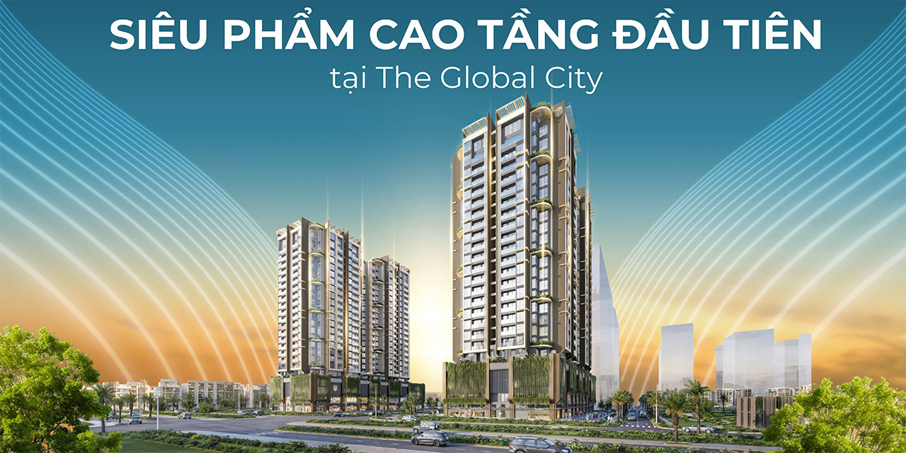 Phối cảnh tổng thể dự án căn hộ Masteri Grand View phân khu cao tầng The Global City Quận 2