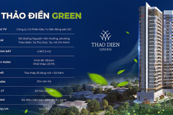 Quy mô dự án căn hộ chung cư cao cấp Thảo Điền Green Quận 2 đường Nguyễn Văn Hưởng