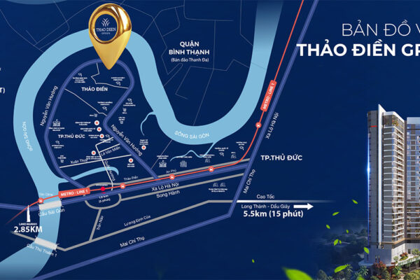 Vị trí địa chỉ dự án căn hộ chung cư cao cấp Thảo Điền Green Quận 2 đường Nguyễn Văn Hưởng