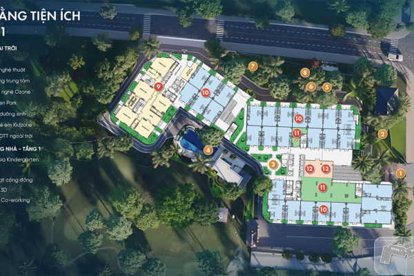 Mặt bằng dự án căn hộ chung cư Fresia Riverside Biên Hòa Đồng Nai