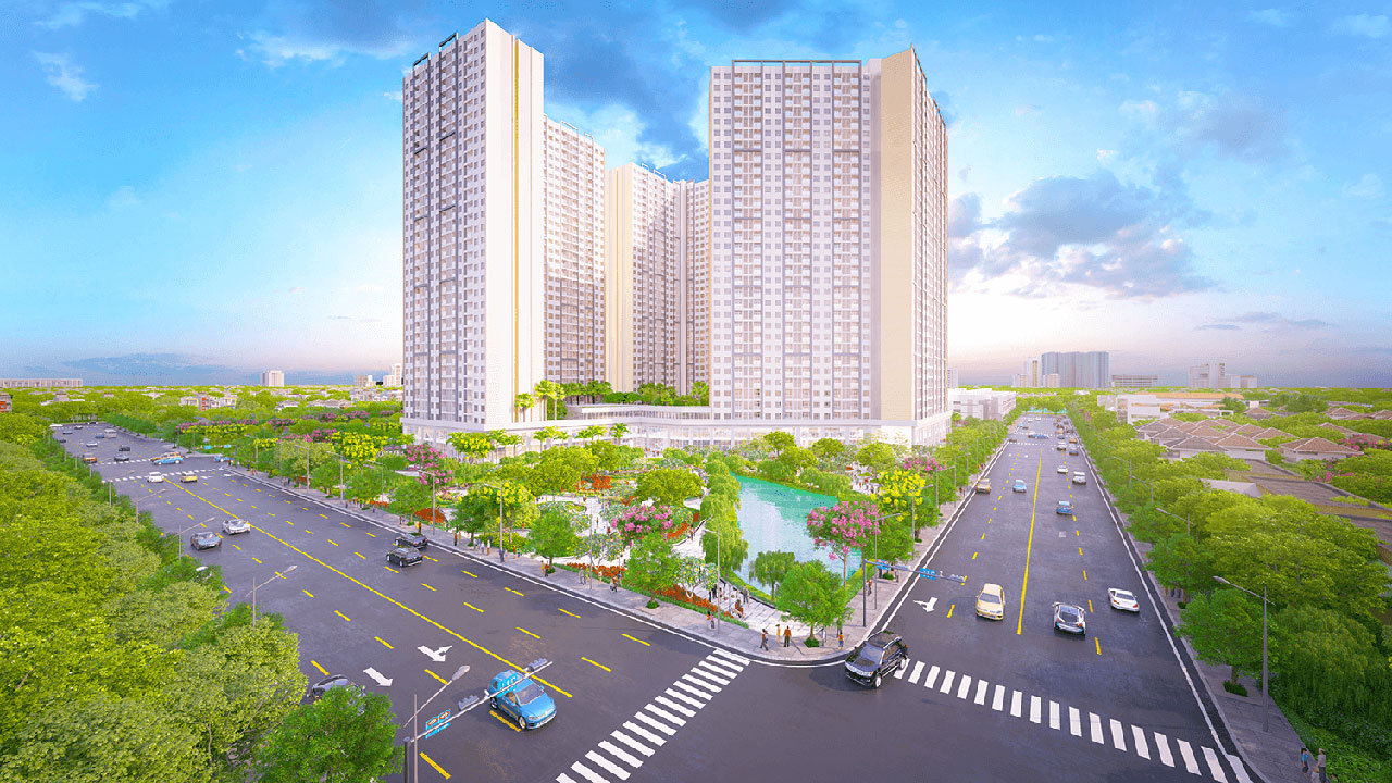 Phối cảnh tổng thể căn hộ chung cư dự án Jasari An Dương Vương Quận 8