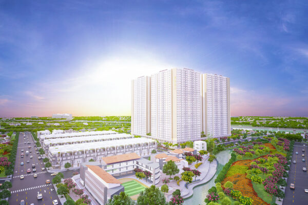 Phối cảnh tổng thể căn hộ chung cư dự án Jasari An Dương Vương Quận 8