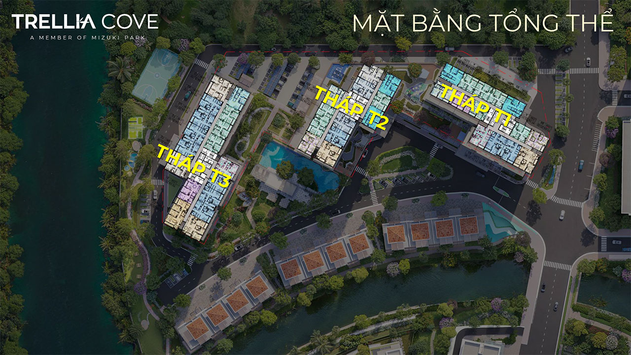Mặt bằng thiết kế căn hộ Trellia Cove Mặt bằng dự án căn hộ nhà phố Trellia Cove khu đô thị Mizuki Park Bình Chánh