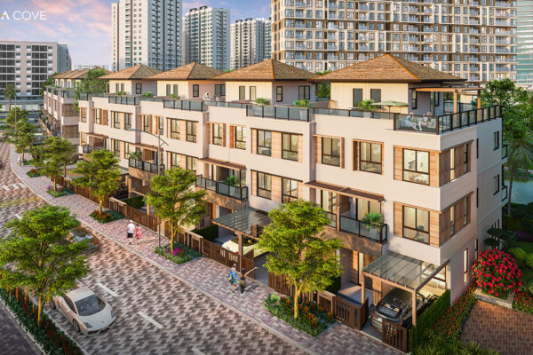 Phối cảnh tổng thể dự án căn hộ nhà phố Trellia Cove khu đô thị Mizuki Park Bình Chánh