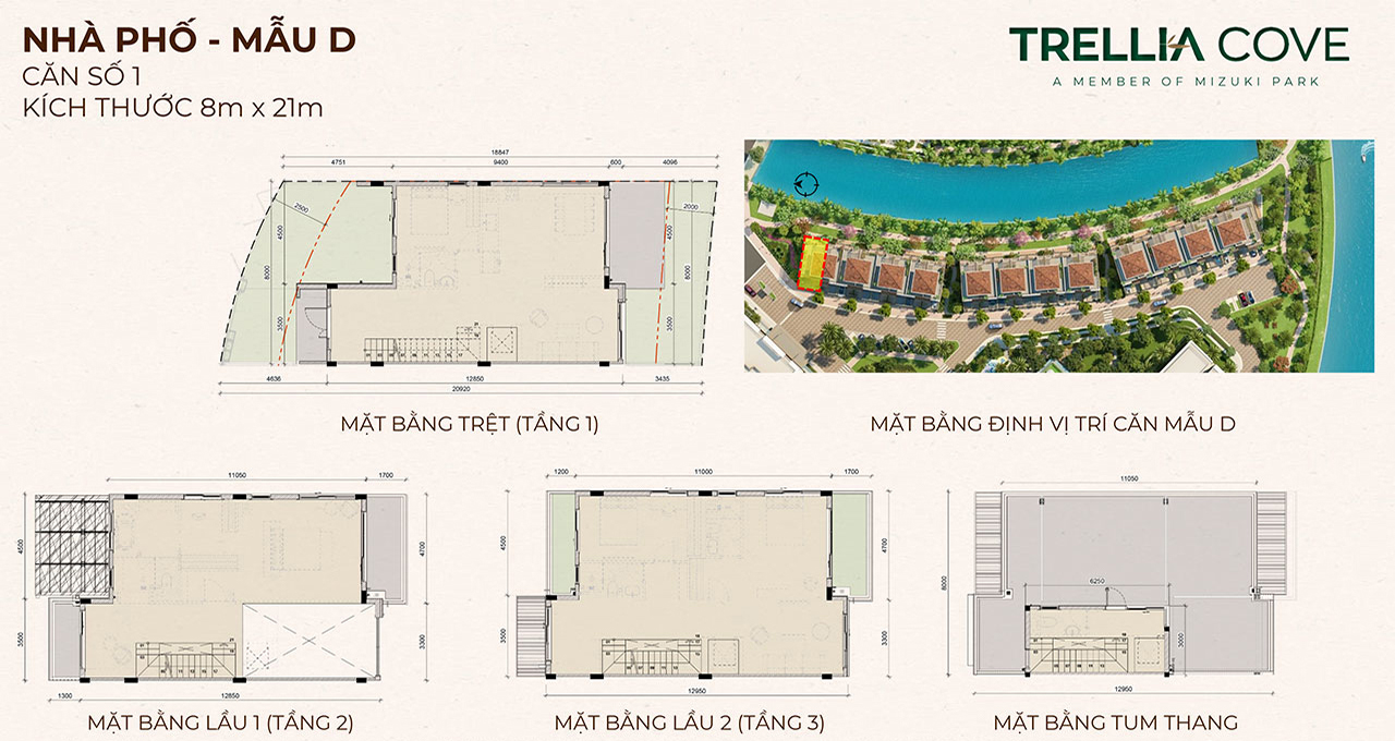 Thiết kế dự án căn hộ nhà phố Trellia Cove khu đô thị Mizuki Park Bình Chánh