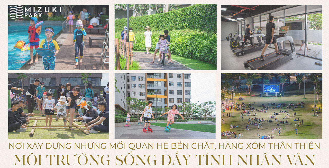 Hệ sinh thái "All in one" tại khu đô thị Mizuki Park Tiện ích dự án căn hộ nhà phố Trellia Cove khu đô thị Mizuki Park Bình Chánh