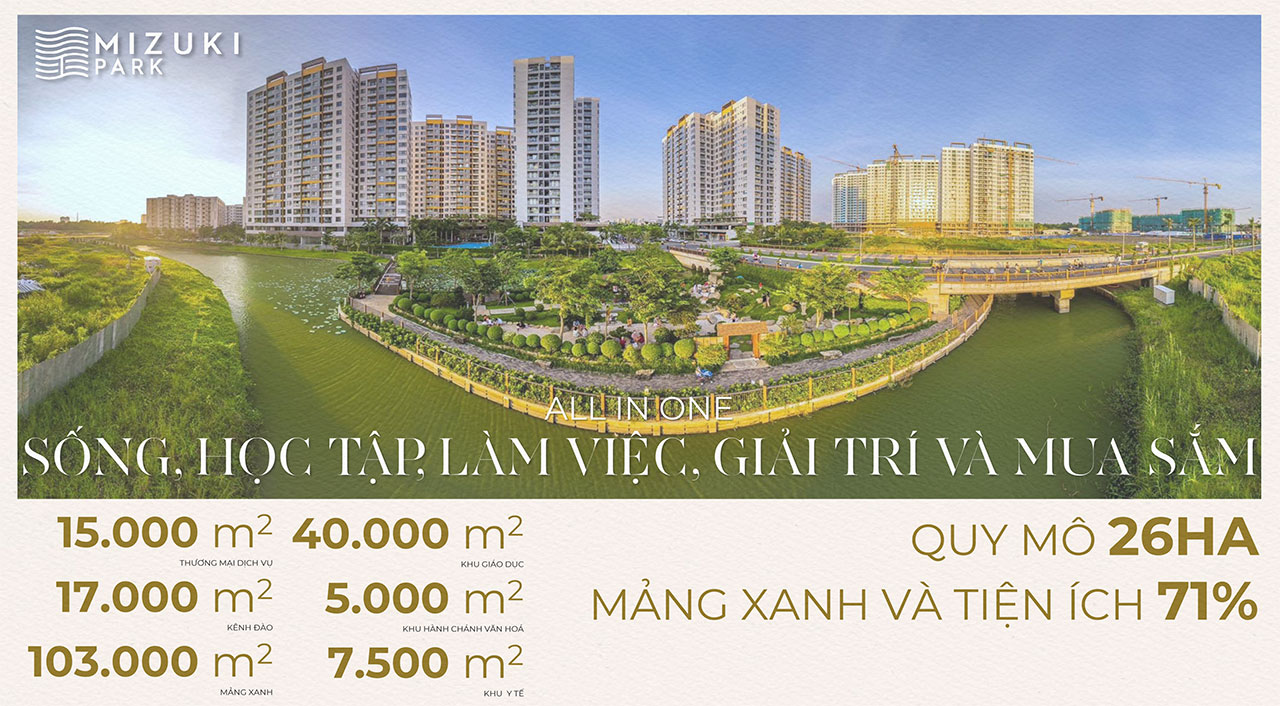 Tiện ích dự án căn hộ nhà phố Trellia Cove khu đô thị Mizuki Park Bình Chánh