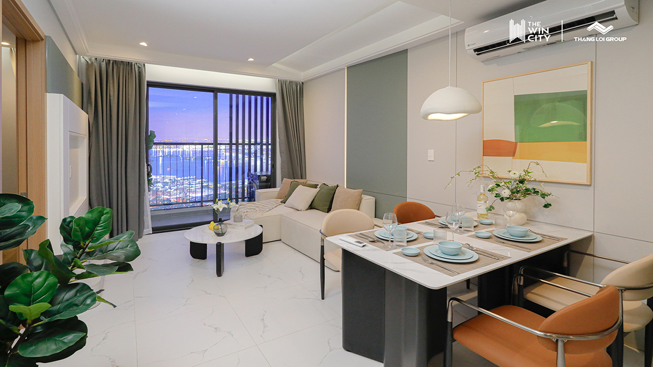Nhà mẫu căn hộ chung cư dự án The Win City 1 phòng ngủ chủ đầu tư Thắng Lợi Group