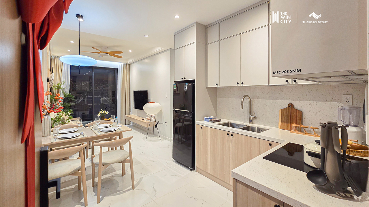 Nhà mẫu căn hộ chung cư dự án The Win City 2 phòng ngủ chủ đầu tư Thắng Lợi Group