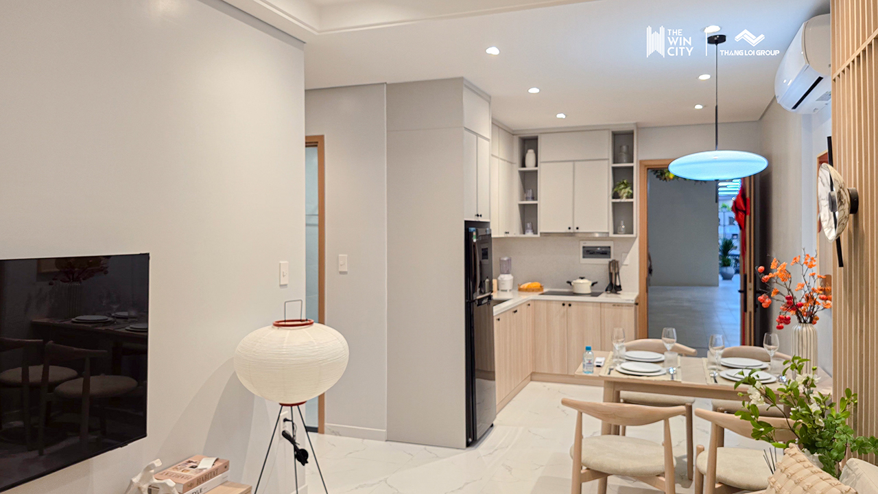 Nhà mẫu căn hộ chung cư dự án The Win City 2 phòng ngủ chủ đầu tư Thắng Lợi Group