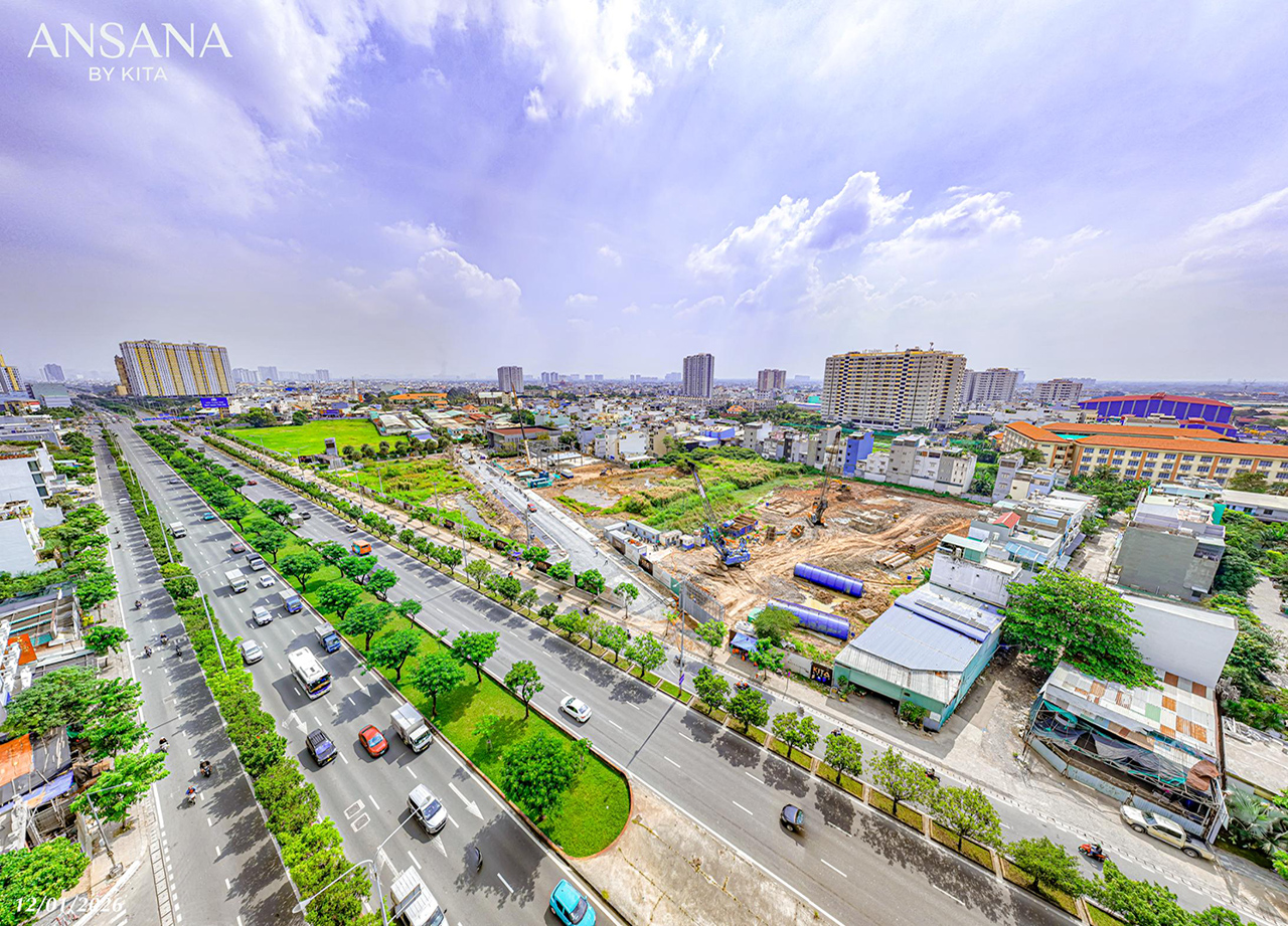 Tiến độ căn hộ chung cư dự án Ansana by Kita đường Võ Văn Kiệt Bình Tân tháng 01/2026
