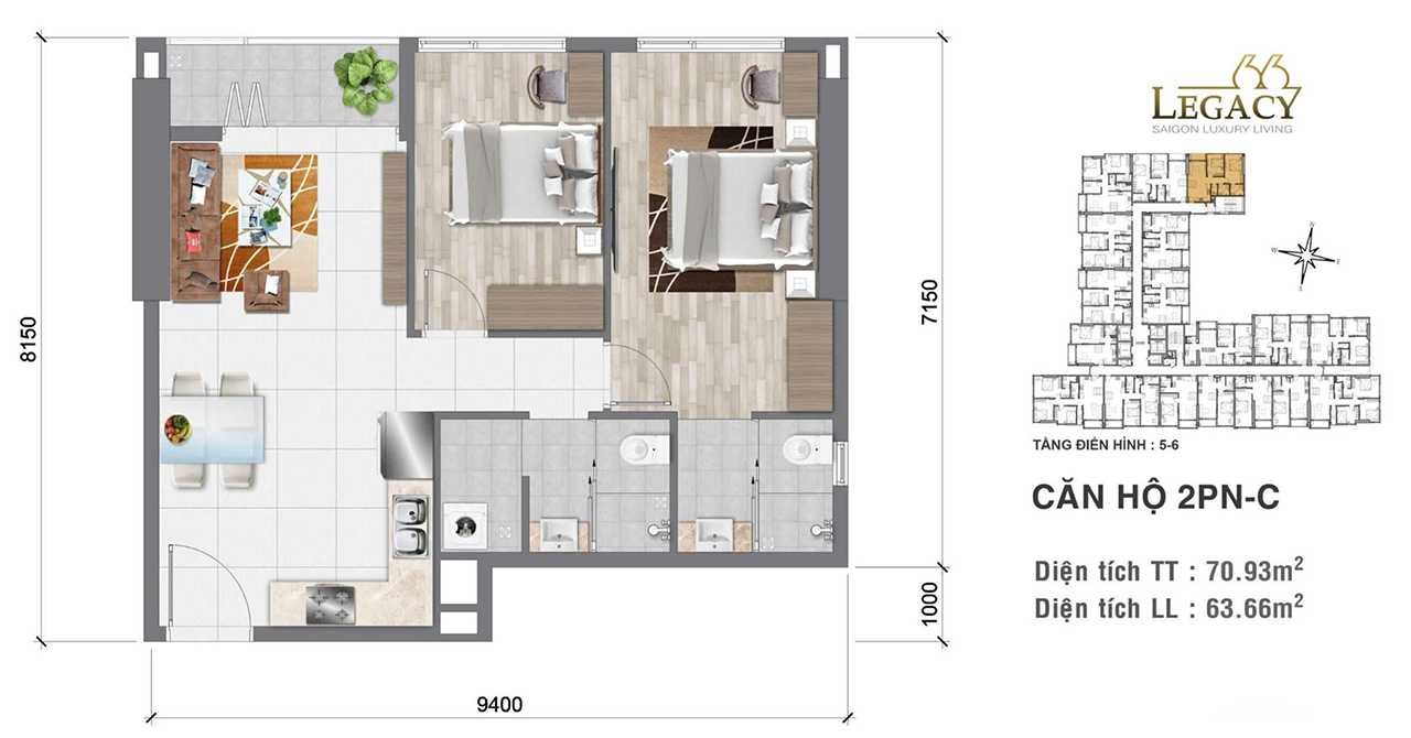 Thiết Kế Dự án Căn Hộ Hạng Sang Legacy 66 Quận 5