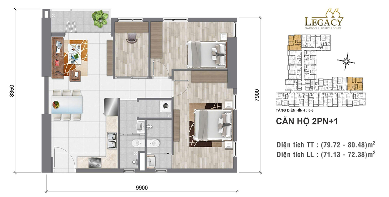 Thiết Kế Dự án Căn Hộ Hạng Sang Legacy 66 Quận 5