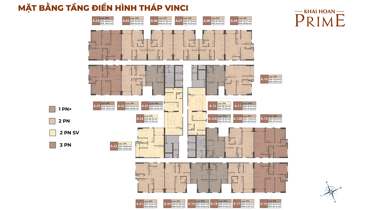 Mặt bằng căn hộ chung cư dự án Khải Hoàn Prime đường Lê Văn Lương Nhà Bè