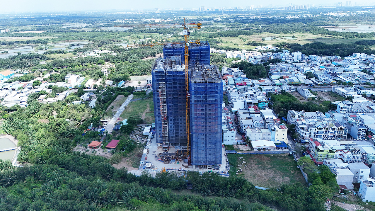 Tiến độ căn hộ chung cư dự án Khải Hoàn Prime đường Lê Văn Lương Nhà Bè