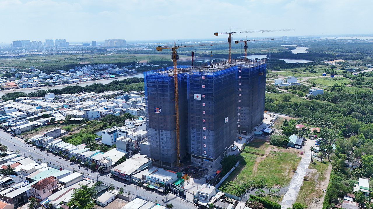 Tiến độ căn hộ chung cư dự án Khải Hoàn Prime đường Lê Văn Lương Nhà Bè