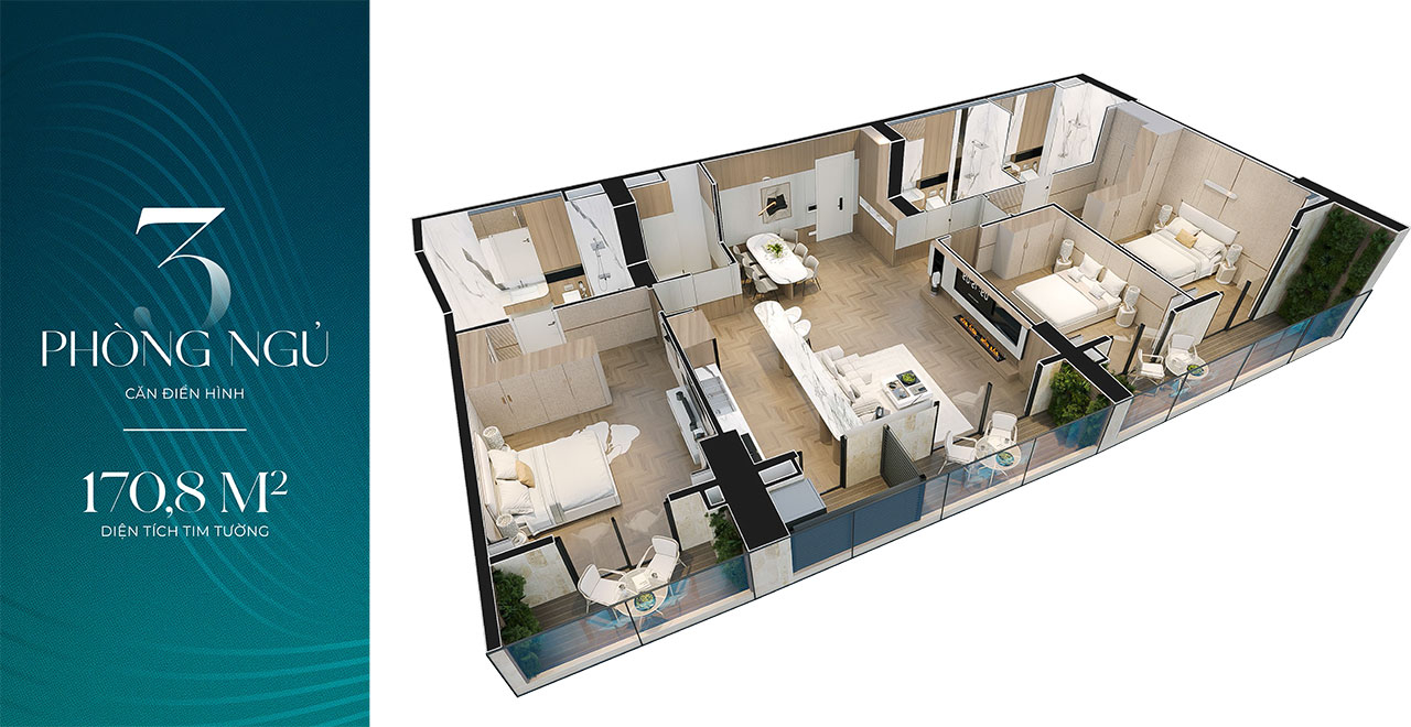 Layout thiết kế căn hộ 3 phòng ngủ Thiet Ke Du An Can Ho Chung Cu Noble Crystal Riverside Quan 7 Duong Dao Tri Chu Dau Tu Sunshine Group (3)