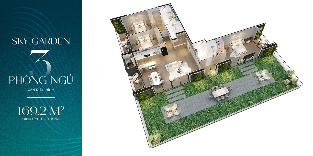Layout thiết kế căn hộ Sky Garden 3 phòng ngủ Thiet Ke Du An Can Ho Chung Cu Noble Crystal Riverside Quan 7 Duong Dao Tri Chu Dau Tu Sunshine Group (5)