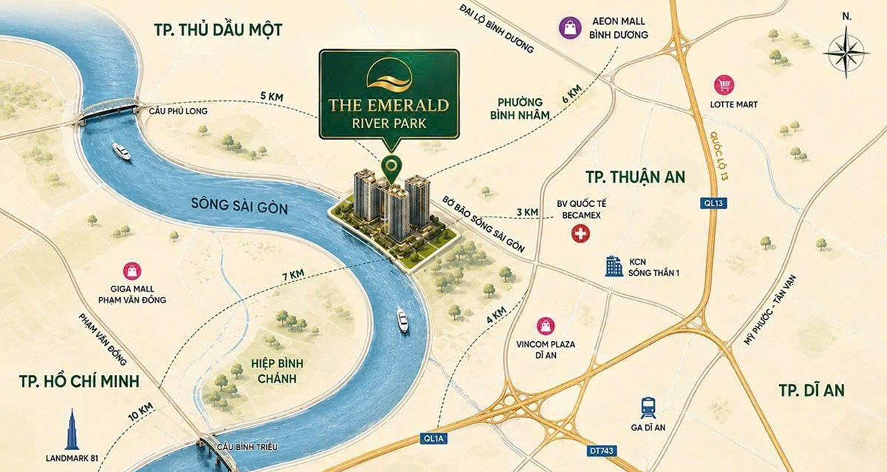 Vi Tri Dia Chi Can Ho Chung Cu Du An The Emerald River Park Chu Dau Tu Le Phong